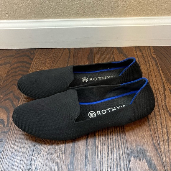 Rothy’s Women Shoes Black Loafers Slip On Ballet Flats Size 11 Solid Knit Round, - Picture 10 of 16